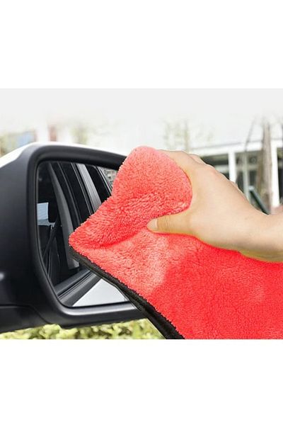 varioshop VarioShop® microfiber car drying towel, soft and fluffy, practical two-sided, removable