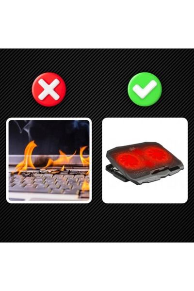 varioshop VarioShop® laptop cooler, 12 - 17 inch compatibility, LED lighting, 4 height levels,