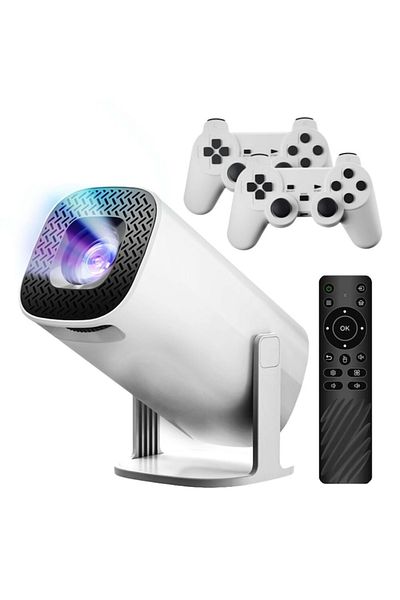 varioshop VarioShop® Video Projector and Controller Set, Smart 4K, Wi-Fi, Bluetooth, HD Resolution 1280x720p, Si