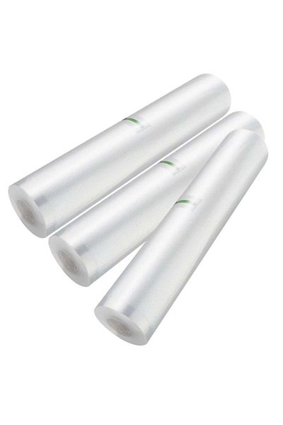 varioshop Set of 3 rolls of embossed vacuum bags VarioShop®, 28 x 300 cm, for food vacuum sealer, suitable