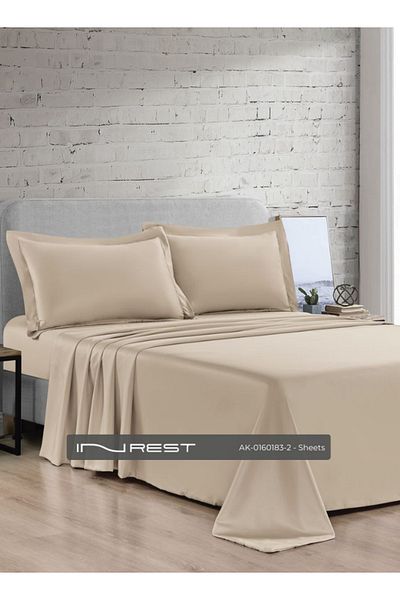 INREST 3-piecs INREST Microfiber 200*200 + 30 cm multi-color striped sheet set