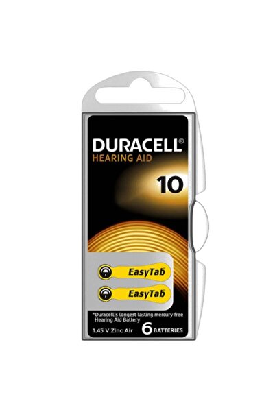 Duracell 10 No Kulaklık Pili (6'lı Paket)