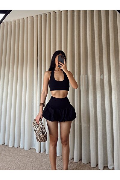 mydukkan.co Belden Oturtmalı Balon Şort Etek