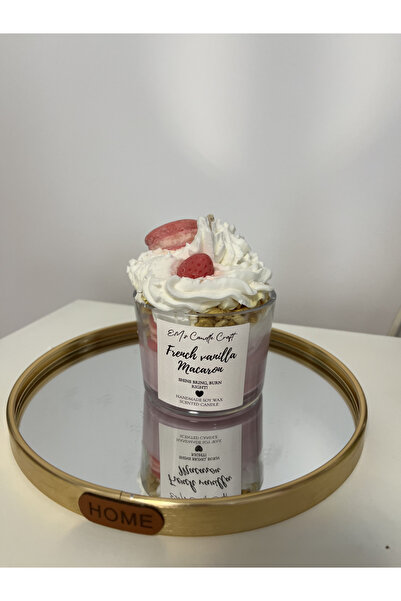 EM’s CandleCraft French Vanilla Macaron - Lumânare Parfumată Artizanală - Des...