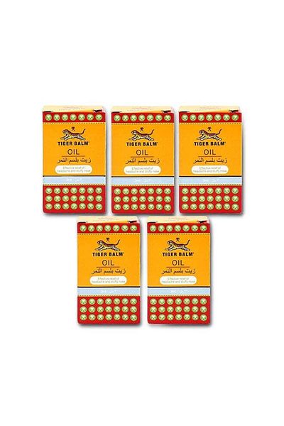Tiger Balm 5 Piece Headache And Stuffy Nose Relief Oil Set, 3ml