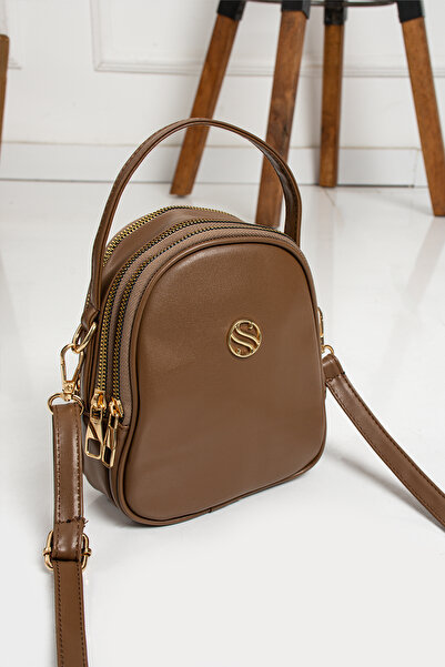 Sanmorris 1398 Дамска чанта от изкуствена кожа с регулируема презрамка, 3 отд...