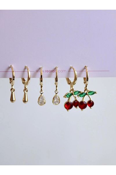 Reorah Collection Cherry Taste Earring Set