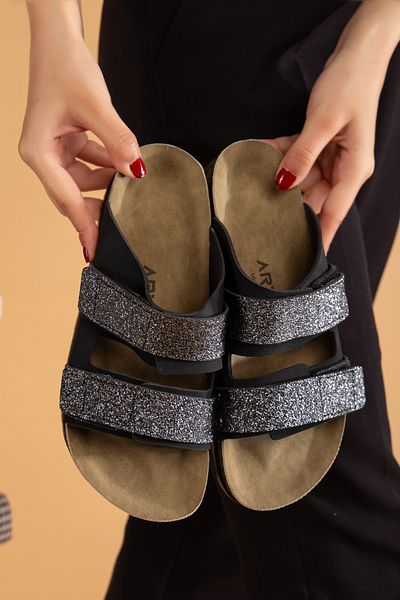 uway Women's Comfort Flexible Adjustable Diamond Velcro Stylish Anatomical Comfortable Daily Sandals Slippers