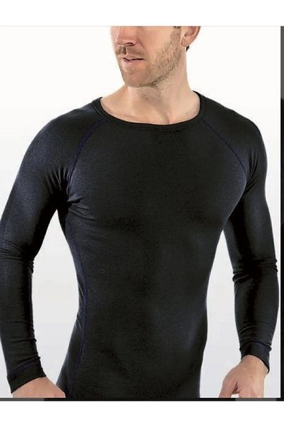 ENTAHA Passion Men's Thermal Black Long Sleeve Top Undershirt Singlet T0008