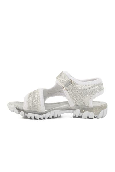 AYK'S Sandale ortopedice pentru fete argintii cu sclipici 25T104 P