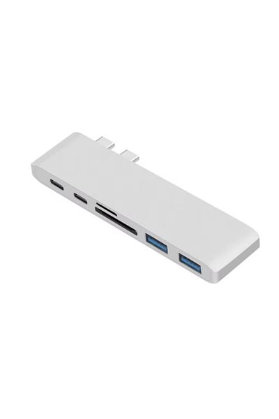 varioshop Hub Adaptor Multiport 6 in 1 VarioShop®, pentru Macbook/Laptop, USB 3.0, Micro SD/SD Card Reader, T