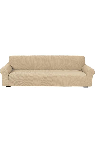 Fabienne High Stretch 4 Seater Sofa Cover 230-300cm Size Cream