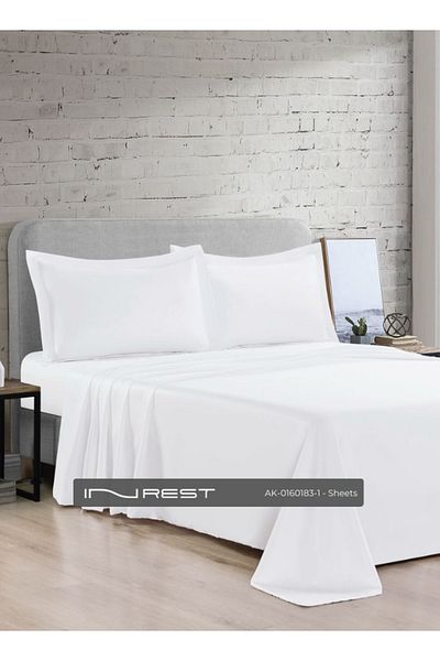 INREST 3-piecs INREST Microfiber 200*200 + 30 cm multi-color striped sheet set