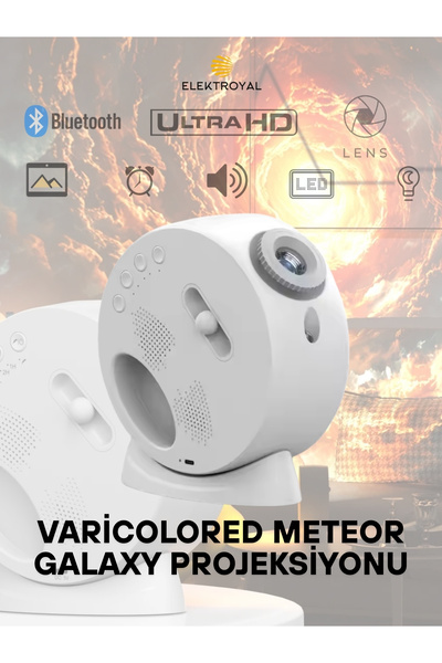 howear 4K HD Planetarium Varicolored Meteor Galaxy Projeksiyon 13 Seçenekli I...