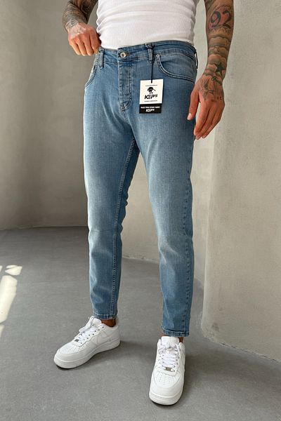 MADZEYMODA Ανδρικό τζιν σορτς Slim Fit Slim Fit Denim ύφασμα KE-427