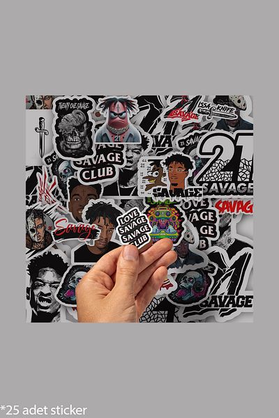 dadi ramba 21 savage Bullet Journal - Ajanda - Planner - Notebook - Αυτοκόλλητο Laptop Sticker - Πακέτο αυτοκόλλητων