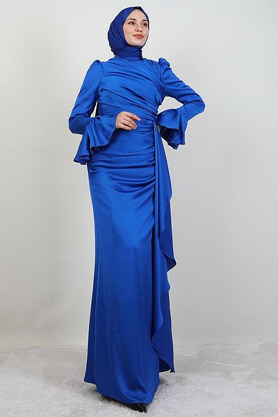 GİYZAMİLA Βραδινό φόρεμα Ilgin Hijab Midnight Blue