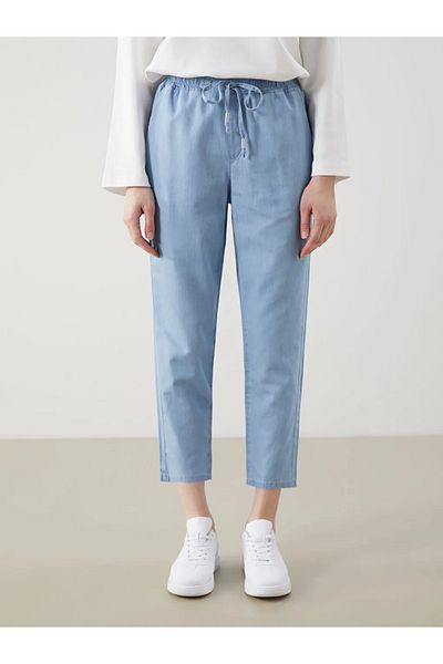 LC Waikiki Pantaloni de jeans pentru femei LCW Modest cu talie elastică