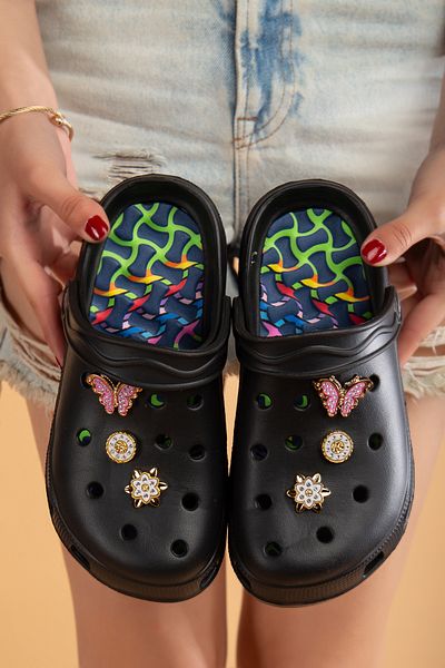 uway Massage Colorful Non-Slip Sole Accessories High-Sole Hospital Nurse Beach Sea Cros Type Slippers