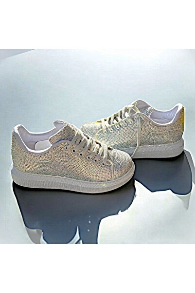 KAFKASLAR AYAKKABI TAŞLI İPLİ KALIN TABAN ORTOPEDİK SPOR SNEAKERS AYAKKABI