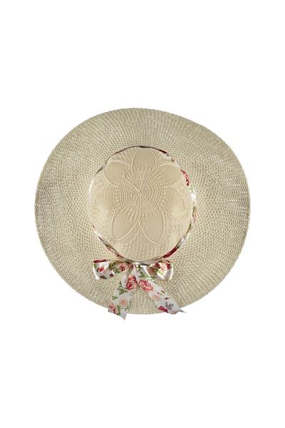 Kardelen Butik Denizli Panama Women's Beach Hat ( Mercerized ) ( Cream )