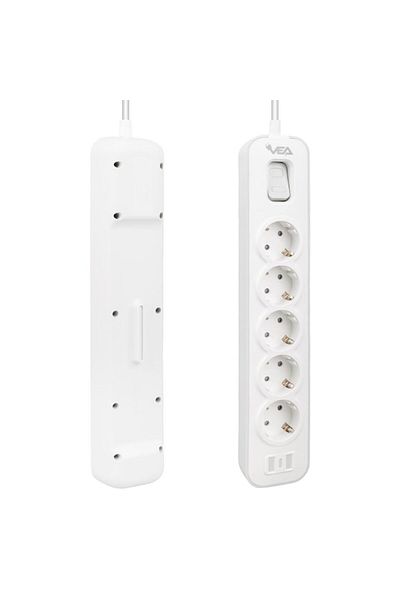NZM TİCARET Vea Ve-Nova105 a Class 5-Pin Switched 1.5 Meter Surge Protected Socket
