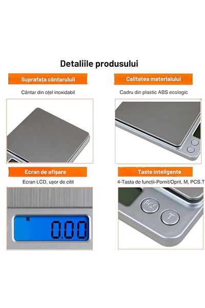 varioshop VarioShop® Electronic Kitchen Scale, LED Display, High Precision, Stainless Steel Platform, TARE Function