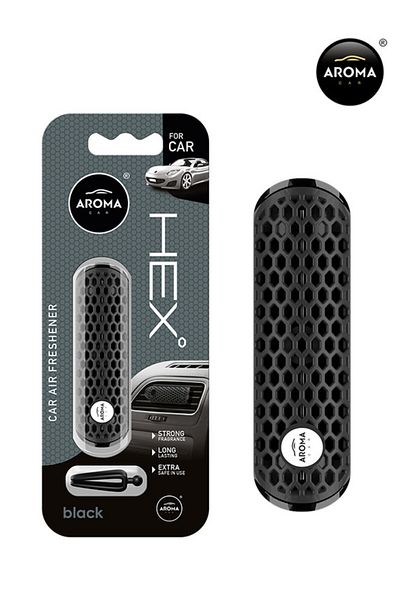 Aroma CAR HEX° Black Car Air Freshener – Strong Fragrance, Long-Lasting & Safe,