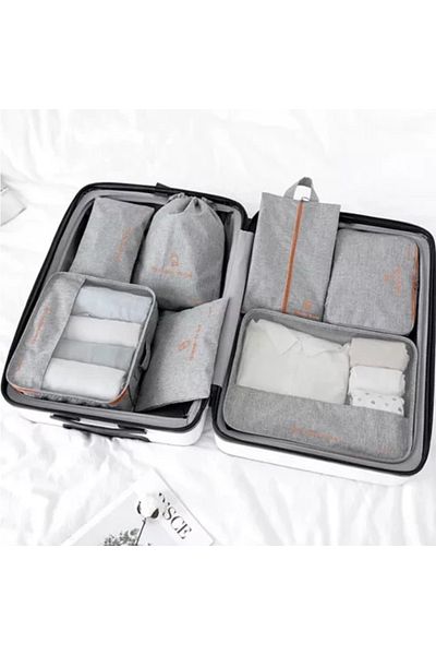 varioshop Set of 7 VarioShop travel organizers, for cosmetics, clothing, shoes,