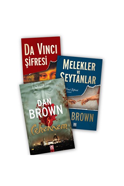 Altın Kitaplar Da Vinci Şifresi - Melekler ve Şeytanlar - Cehennem Dan Brown 3 lü Kitap Seti