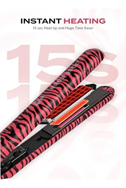 Jose Eber Pure Ceramic Flat Iron - Frizz-Free Styling Hair Straightener for Salon-Quality Results- D