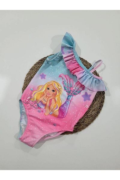 Kamber Kids Girl's Colorful Character Patterned Swimsuit