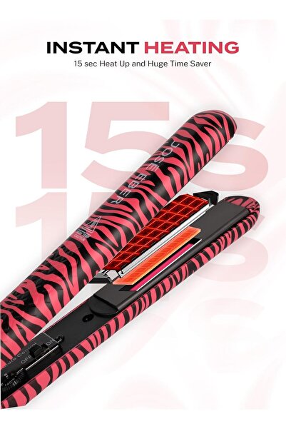 Jose Eber Pure Ceramic Flat Iron - Frizz-Free Styling Hair Straightener for Salon-Quality Results- D