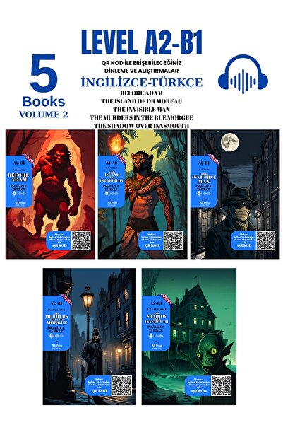 TGR Yayıncılık İngilizce 5'li A2-B1 Seviye QR Kod ile Dinlemeli ve Alıştırmal...