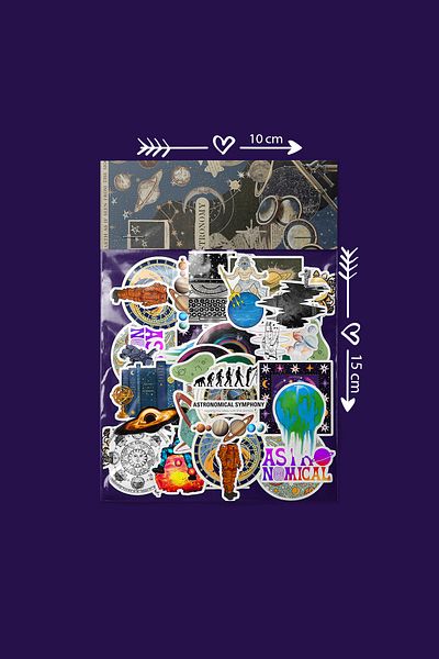 dadi ramba Astronomical - Bullet Journal - Agenda - Planner - Notebook - Laptop Label Sticker - Sticker pack