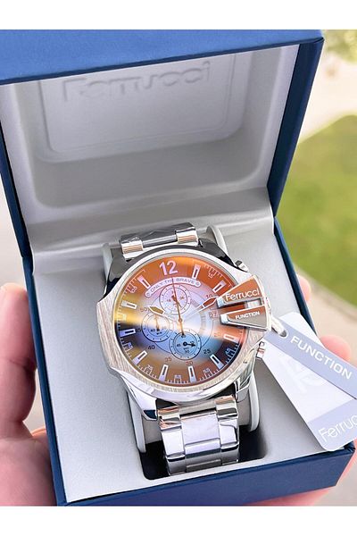 Ferrucci Steel Cord 3 Atm Water Resistant Special Design Men Wrist Watch Vs.Blkt.0363