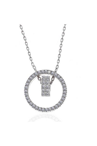 Emperium Silver Intertwining Ring Women's Necklace