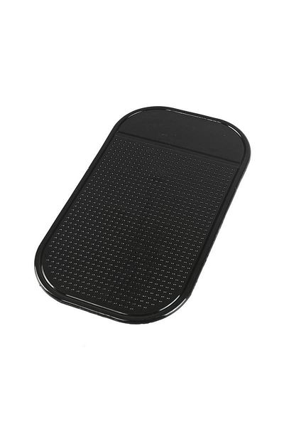 Evelise Suport universal din silicon cauciucat, antiderapant și lipicios pentru chei sau telefon, negru, 13 x 7 cm