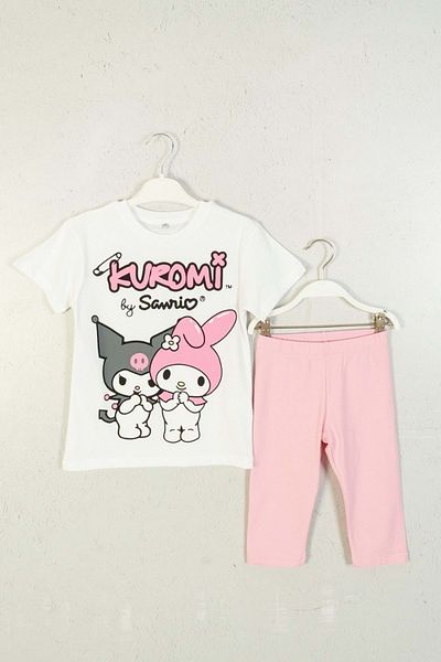 wakawakakidsstore Kuromi and My Melody Printed Girl's T-Shirt