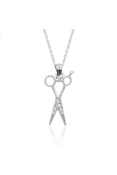 Emperium Silver Scissors Necklace