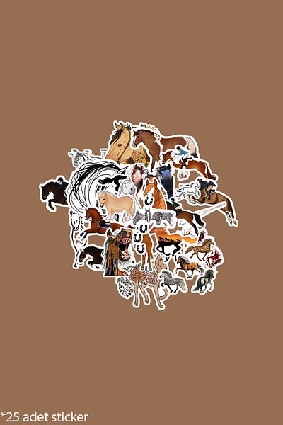 dadi ramba Horse Bullet Journal - Agenda - Planner - Notebook - Laptop Sticker Sticker - Sticker Pack
