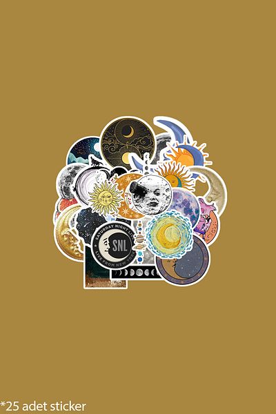 dadi ramba Moon Moon - Bullet Journal - Agenda - Planner - Notebook - Laptop Sticker Sticker - Sticker Pack