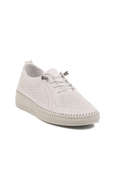 AYK'S Pantofi casual de damă din piele naturală albă 212 Z