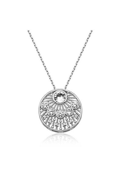 Emperium Silver Ethnic Patterned Necklace