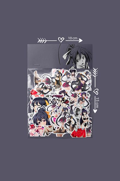 dadi ramba Akeno Himejima - Bullet Journal - Agenda - Planificator - Caiet - Autocolant pentru laptop - Pachet de autocolante