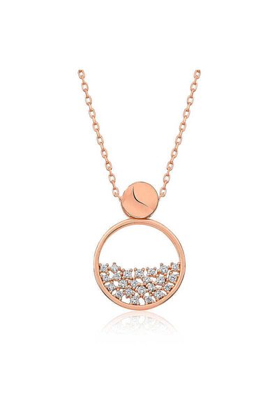 Emperium Silver Rose Dew Drop Necklace