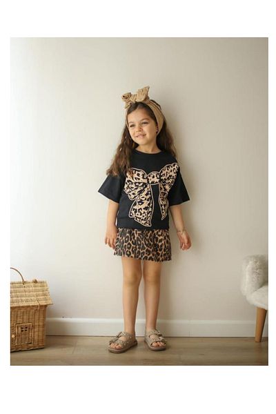 My Kids Wear Girl's Patterned Top and Bottom Set