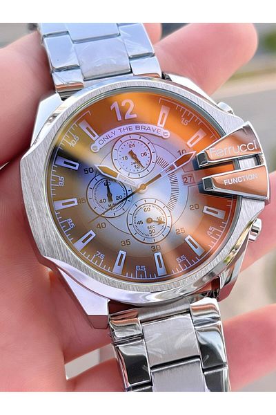 Ferrucci Steel Cord 3 Atm Water Resistant Special Design Men Wrist Watch Vs.Blkt.0363