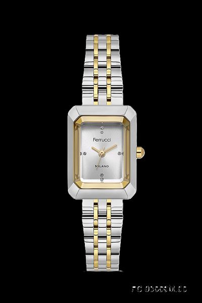 Ferrucci Retro Mini Case Square Women's Wristwatch 2 Years Warranty Waterproof