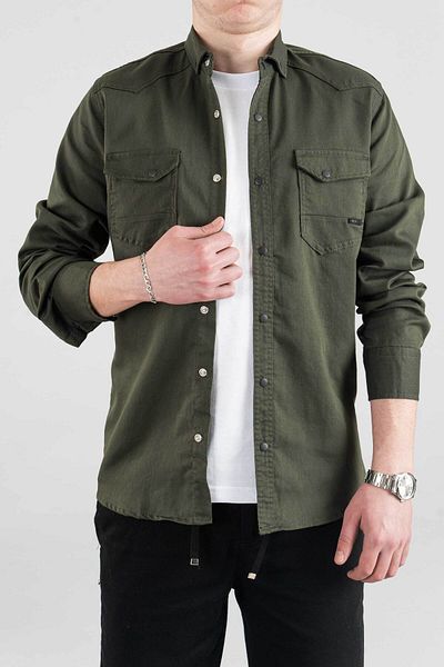 bombe Ανδρικό τζιν πουκάμισο Slim Fit